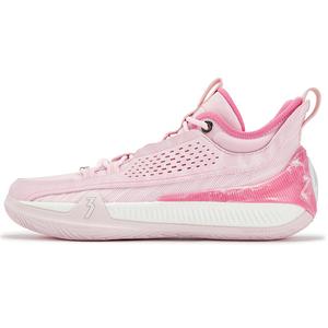 361° Баскетбольные кроссовки Zen 7 с амортизирующим покрытием, устойчивые к истиранию, низкие, цвет: чисто белый, розовый