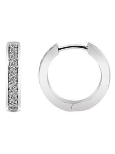 Adeliás Женские серьги - серьги-кольца на шарнирах из серебра 925 пробы с кубическим цирконием в серебре