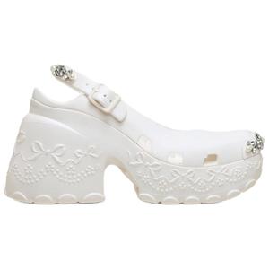 Коллаборация Crocs Chunky Heel на высоком каблуке женские белые SIMONE ROCHA