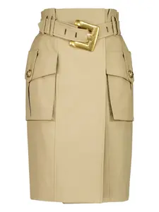 Юбка с поясом BALMAIN, нейтральный