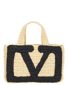 Viva Superstar Маленькая сумка-тоут Valentino Garavani, Naturale & Nero