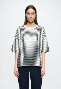 Футболка в полоску Tom Tailor, Offwhite Navy Blue Stripe
