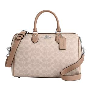 COACH Рюкзак Rowan из прорезиненной ткани через плечо на одно плечо большие женские песочные