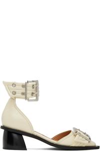 Женские туфли-лодочки Off-White с пряжкой и открытым каблуком GANNI