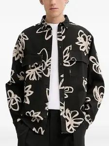 Рубашка с цветочным принтом Desigual, черный