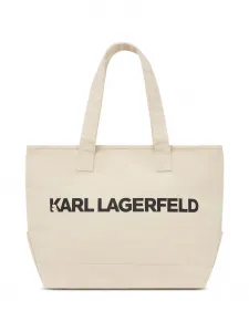 Сумка-тоут с логотипом Karl Lagerfeld, бежевый