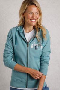 Толстовка с капюшоном Franchises eco graphic print на молнии Weird Fish, синий