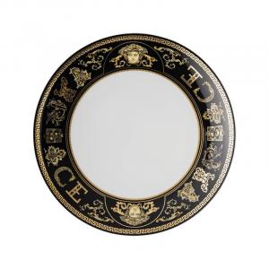 Rosenthal Versace Virtus Gala Черная тарелка для завтрака, 21 см Rosenthal meets Versace, золото/черный