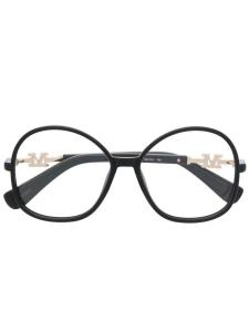 Очки в круглой оправе с логотипом Max Mara Eyewear, черный