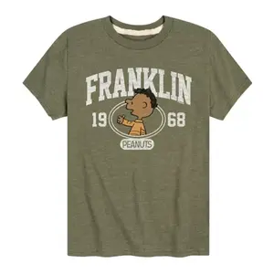 Футболка с принтом "Peanuts" 1968 года для мальчиков 8-20 лет Franklin Licensed Character, зеленый
