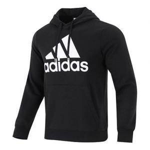 Толстовка Men's adidas Bl Fl Hd Large Logo Kangaroo Pouch Black, черный