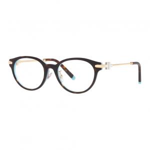 TIFFANY & CO. Пластиковая овальная оправа для очков в черепаховом цвете, Tortoiseshell