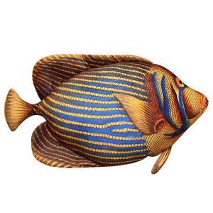 Плюшевая игрушка в виде мультяшной рыбки Mise, синий