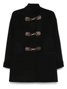 Пальто с потайной застежкой Sandro, черный