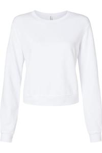 Женская толстовка с круглым вырезом из флиса BELLA + CANVAS из губчатой ​​ткани, белый