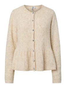 PIECES Кардиган 'PCPinge' из шерсти, белый