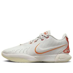 Кроссовки Nike LeBron 21 'Akoya', цвет light bone/campfire orange/celestine blue/pink rise/dark russet