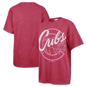 Женская розовая футболка Chicago Cubs Dopamine Tradition '47, цвет Cub Pink
