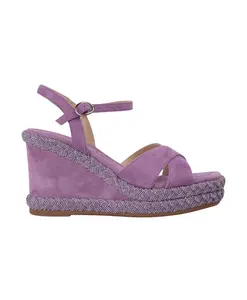 Плетеные туфли на танкетке с жемчугом Alma En Pena, фиолетовый