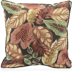 Х.ОК.К. Подушка декоративная "Тропический", чехол с наполнителем, 1 шт H.O.C.K. 60х60 см, цвет rostbraun, schwarz, terrakotta + gemustert