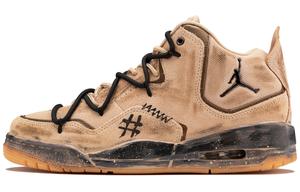 Jordan Баскетбольные кроссовки Courtside 23, износостойкие, среднего размера, винтажные, унисекс, светло-коричневые