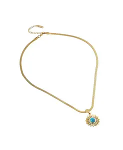 Женское ожерелье с подвеской Soleil Sohi, gold