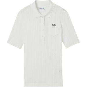 SS25 Футболка поло женская LACOSTE, 70V/Ecru