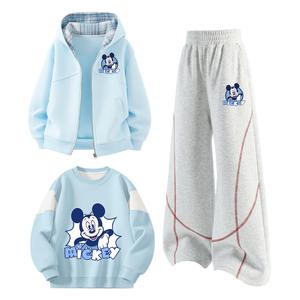 Детский спортивный комплект Casual из 3 предметов Disney, di pu ding k синий+di pu ding k белый heather серый+di pu ding синий