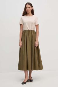 Хлопковое платье Sandro Ferrone, бежевый