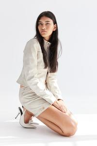 Мини-Юбка с покрытием H&M, бежевый