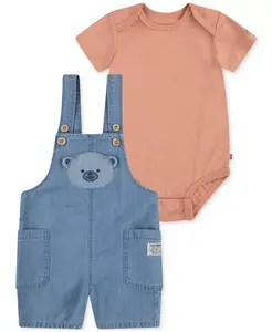 Комплект для мальчиков: боди и шорты с аппликацией, 2 предмета Levi's, оранжевый