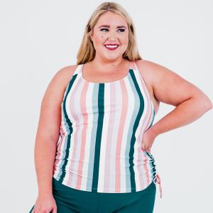 Женский купальник-танкини Maya Maya с вынимающимися чашечками - Patterns Calypsa, цвет multi stripe