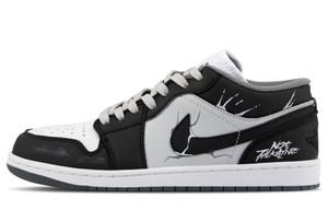 Jordan Air 1 амортизация низкие кроссовки Vintage Basketball Shoes Unisex Black