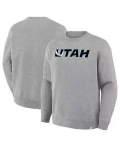 Мужская толстовка из флиса Legacy комбинированного цвета Heather Gray Utah Mammoth Fanatics