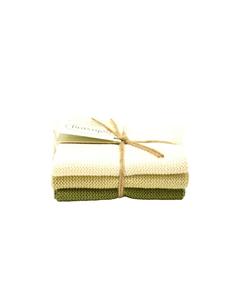 Solwang Набор из 3 салфеток для протирки кремового цвета