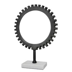 Декоративная скульптура GILDE Wheel, 46x58x11 см, черный