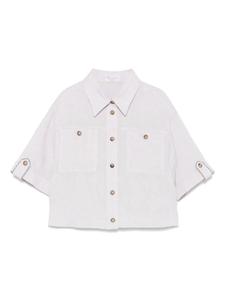 Brunello Cucinelli Kids рубашка с люрексом, фиолетовый