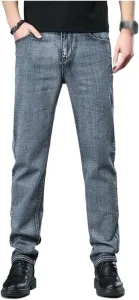 Стройные брюки Stretch Fashion Commercial Jeans Straight Leg с передним карманом SIDUFHAOPKLL