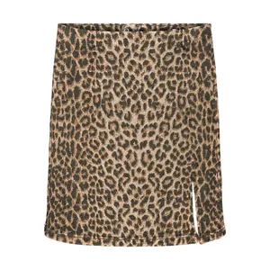 Юбка Vero Moda Nelly high waist short skirt, коричневый