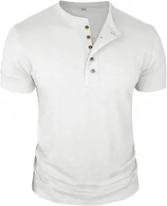 Мужская футболка-поло Henley, летняя повседневная с коротким рукавом, базовая легкая, размеры M-3XL
