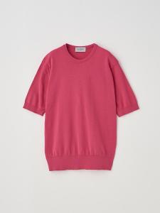 Хлопковый трикотажный пуловер с коротким рукавом | NELL | 30G, современный крой