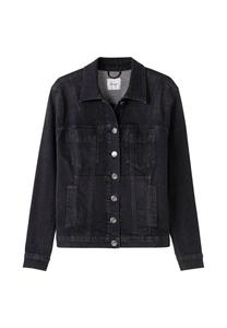 Джинсовая куртка модного короткого фасона sheego, цвет Black Used Denim