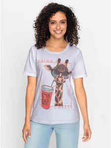 Рубашка с короткими рукавами с бело-оранжевым принтом WITT WEIDEN