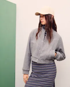 Женская куртка-бомбер из драпа Green Coast, серый