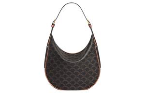 CELINE Кожаная сумка через плечо женская рыжая