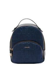 Джинсовый рюкзак с тисненым логотипом LIU JO, синий