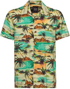 Рубашка с короткими рукавами King Kerosin AOP Shirt Tropical Sea, разноцветный