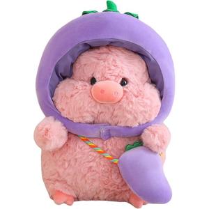 Мягкая игрушка милый поросенок с овощами, плюшевая кукла Doodoo Piggy, высота 32 см Fat Fat Dragon