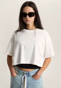 Футболка с принтом ellipse relax crop. Vans, White