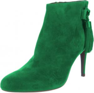 Женские ботильоны YDN с круглым носком, бахромой и ремешками, на высоком каблуке-стилете, с боковой молнией, праздничные обувь для танцев, размеры 4-15 US, Green